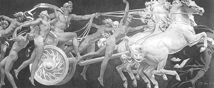 John Singer Sargent, Apollo in His Chariot with the Hours