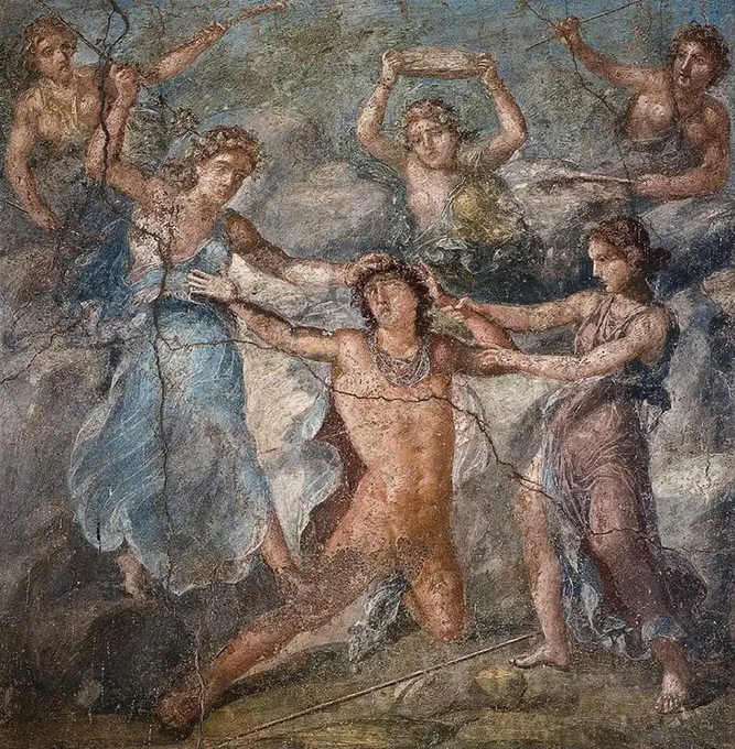 Fresco of Theseus being Ripped Limb from Limb by his Mother, Pompeii