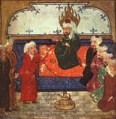 Persian, Mohammed on Prayer Rug