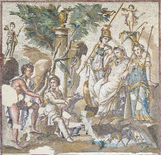 Judgment of Paris, Mosaic from Antioch-on-Orontes, 2nd Century A.D.