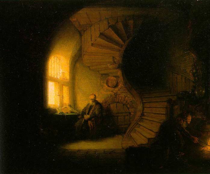 Rembrandt, Philosopher in Meditation