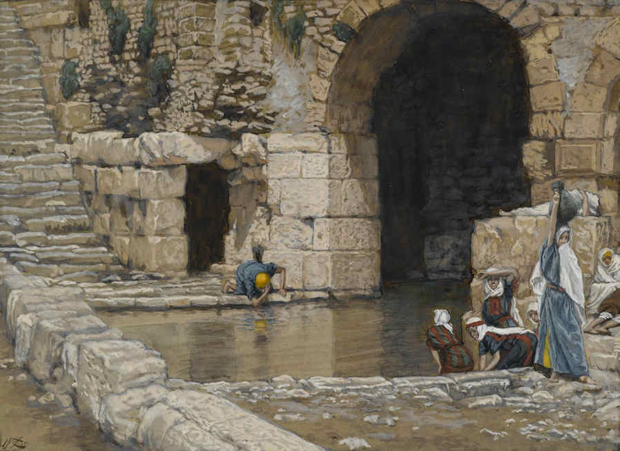 Jacques Tissot, Blind Man Washing at the Pool of Siloam