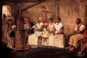 Eyre Crowe, Slaves Waiting for Sale at Richmond, Virginia
