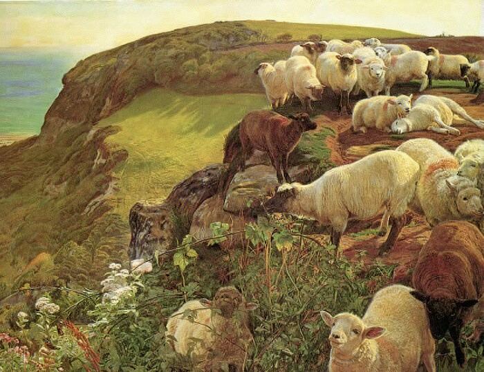 Coasts of England: Strayed Sheep, William Holman Hunt