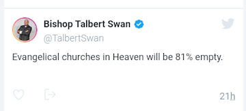 Tweet from 'Bishop' Swan's website, retrieved 12/21/19