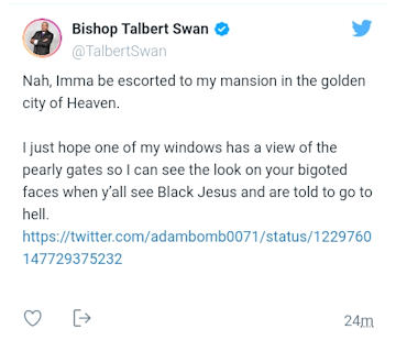 Bishop Talbert Swan tweet 2/18/20
