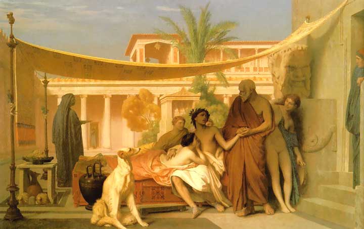 Jean-Leon Gerome, Socrates Seeking Alcibiades in the House of Aspasia