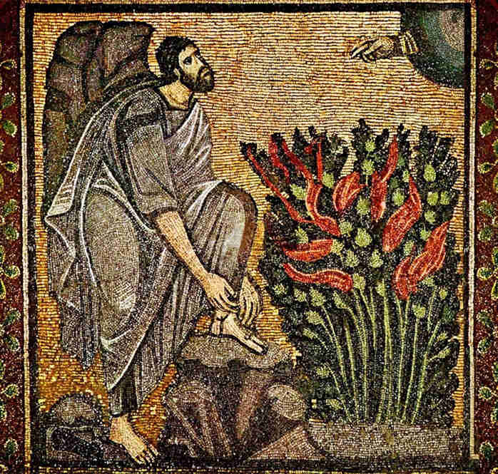 Byzantine Mosaic, Moses at the Burning Bush