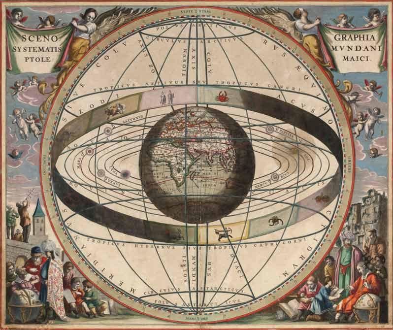 Andreas Cellarius, Map of the Ptolemaic System
