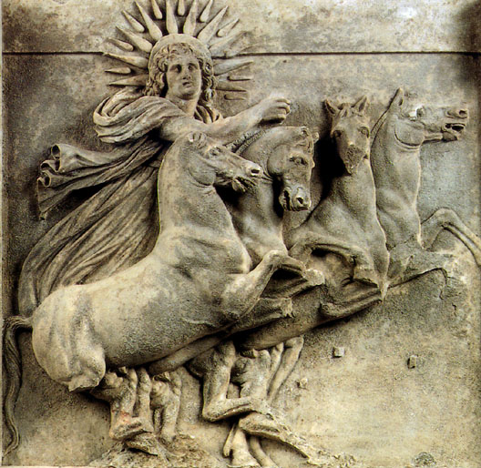 Helios, with four-horse quadriga, from Athena's Temple in Troy