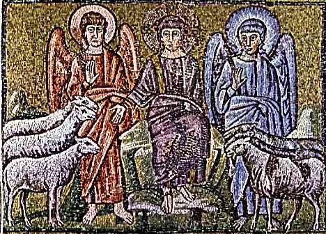 Mosaic, Ravenna, Sheep and Goats