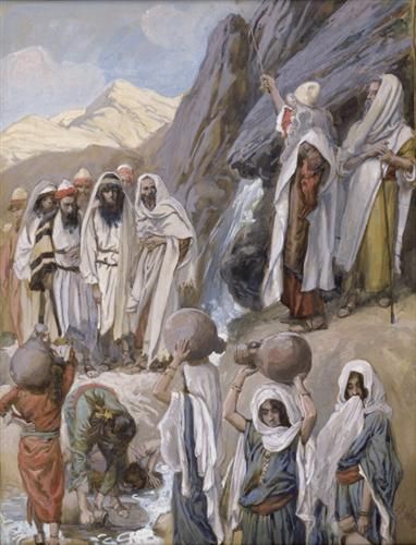 Moses Striking the Rock, Jacques Tissot