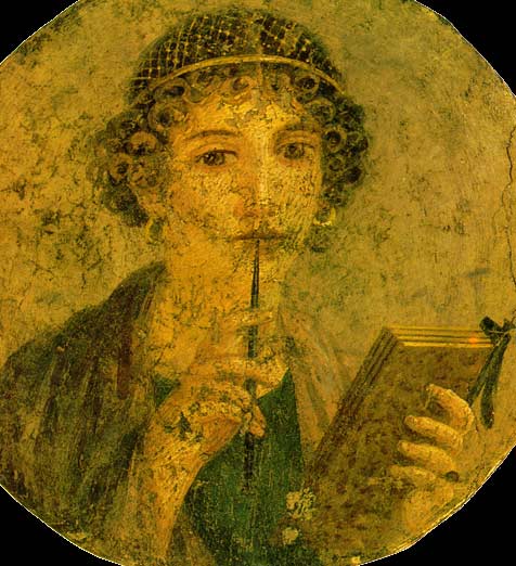 Pompeii, Woman with Pen