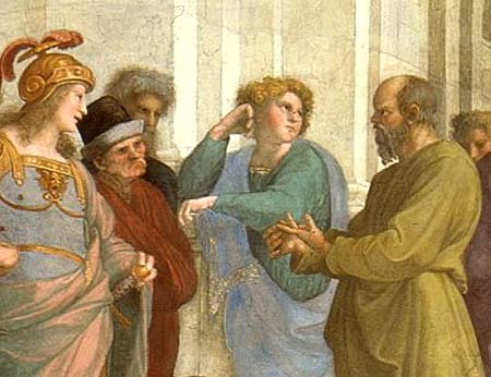 Detail from Raphael's School of Athens: Silenus